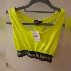 Rainbows Women's active sportswear top med neon
